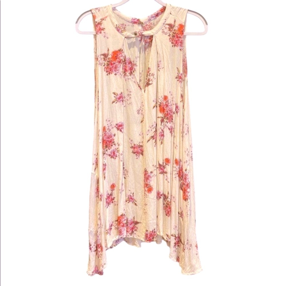 Free People Tree Swing Sleeveless Floral Tunic SZ M